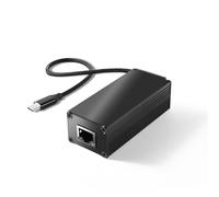 REVODATA Convertisseur de Pilote Gigabit PoE vers USB-C 25W pour Téléphone/Tablette, Sortie d'alimentation PoE vers Type-C avec Ethernet 2 en 1, Sortie adaptative 5V/9V/12V/15V/20V (GPD2CAT-20V)
