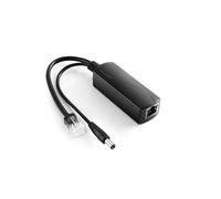 REVODATA Gigabit PoE Splitter 12V/2A DC 5.5*2.5mm Connecteur, Sortie 48V PoE vers DC 12V/2A, Compatible DC 5.5*2.1 mm, IEEE802.3af/at 10/100/1000Mbps, Adaptateur PoE actif Plug & Play (PS5712TG-25)