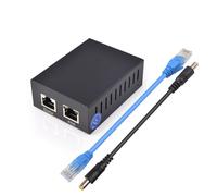 REVODATA Industriel Gigabit PoE Splitter, sortie DC 24 V, conforme IEEE802.3af/at/bt 50 W, 10/100/1000Mbps Adaptateur répartiteur d'alimentation via Ethernet pour caméra IP, terminaux non PoE
