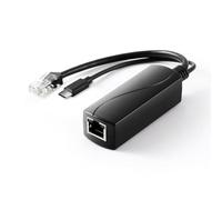 REVODATA PoE Splitter Gigabit 36W 12V/3A, Conversion PoE vers Sortie Type-C 12V/3A, Ethernet Gigabit Conforme à la Norme IEEE802.3bt, Fonction Plug and Play