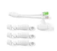 REVODATA Répartiteur PoE étanche, 2 Entrées PoE & 2 Sorties PoE par 1 câble, Fonctionne avec Une caméra PoE, Compatible avec Les Modes A et B (WCP102)