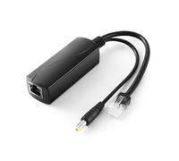 REVODATA Séparateur PoE 2.5G 24V/1A, Prise DC 5.5*2.1mm, Conversion 48V PoE vers DC 24V/1A Sortie 24W, Ethernet 2.5Gbps Conforme IEEE 802.3af/at, Plug-and-Play pour Caméra IP, Maison Connectée (PS5724