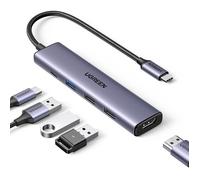 Revodok 105 Hub Usb C Hdmi 4K Pd 100W Charge Multi Data Ports 5Gbps 5 En 1 Adaptateur Usb C Vers Hdmi Compatible Avec Macbook Ipad P