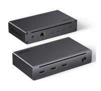Revodok Max 208 Dock Thunderbolt 4 40Gbps 15W Unique 8K30Hz Double Affichage 4K60Hz 8 en 1 Docking Station avec Trois TBT4 Multi USB 3.2 10Gbps Adaptateur Ethernet Gigabit DC 140W Alimenté