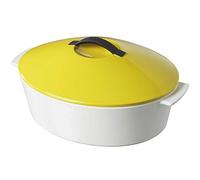 Revol RV642322 Cocotte Revolution Ovale, Porcelaine, Jaune Seychelles, 32 cm, 32 x 32 x 12 cm