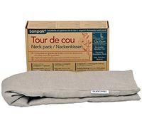 Revolana Tour de Cou Bouillotte Sèche Graines de Lin Bio 72 x 15 cm + Housse coloris Avoine