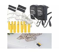 Revolt 2 adaptateurs secteur avec piles factices AA/AAA pour alimentation continue