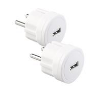 Revolt 2 adaptateurs secteur USB ultra-compacts, 2,1 A / 10,5 W / Ø 39 mm