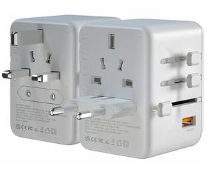 Revolt 2 adaptateurs universels monde de voyage GaN avec USB jusqu'à 65 W