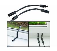 Revolt 2 câbles passe-fenêtres plats 35 cm compatibles avec MC4