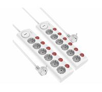 Revolt 2 multiprises 6 prises avec interrupteurs individuels