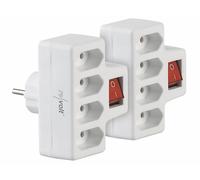 Revolt 2 multiprises à 4 prises avec interrupteur 10 A / 2300 W