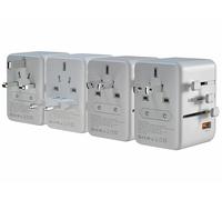 Revolt 4 adaptateurs universels monde de voyage GaN avec USB jusqu'à 65 W