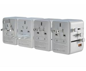 Revolt 4 adaptateurs universels monde de voyage GaN avec USB jusqu'à 65 W