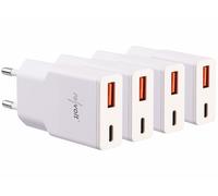 Revolt 4 chargeurs secteur GaN USB-A / USB-C Power Delivery 20 W - coloris blanc