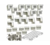 Revolt 4 kits de fixation pour panneau solaire en ABS - coloris gris