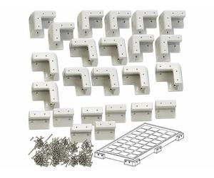 Revolt 4 kits de fixation pour panneau solaire en ABS - coloris gris
