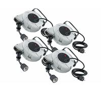 Revolt 4 rallonges électriques 9 m avec enrouleur mural