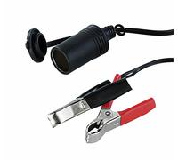 Revolt Adaptateur allume-cigare avec 2 pinces pour batterie voiture - 3m