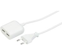 Revolt Adaptateur secteur 2,4 A Smart Power avec 2 ports USB - 150 cm