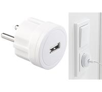 Revolt Adaptateur secteur USB ultra-compact, 2,1 A / 10,5 W / Ø 39 mm