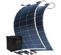 Batterie nomade 455 Ah et convertisseur solaire HSG-1150 + 2 panneaux 100 W - R
