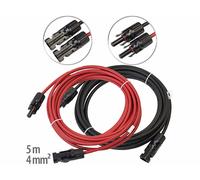 Revolt Câble de rallonge 2 x 4 mm² avec connecteur compatible avec MC4 - 5 m