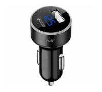 Revolt Chargeur allume-cigare 12 / 24 V USB-A / USB-C 32 W avec écran