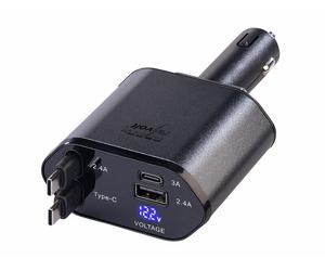 Revolt Chargeur USB allume-cigare 66 W USB-C & USB-A pour 4 appareils
