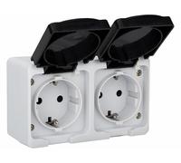 Revolt Double prise électrique étanche en saillie