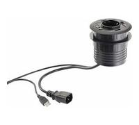 Revolt : Hub USB actif encastrable avec prise 230 V et 3 ports USB 2.0 G