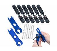 Revolt Kit de connexion 24 pièces avec raccords compatible avec MC4 pour panneau
