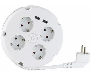 Revolt Multiprise 4 prises avec 2 ports USB 2,1 A