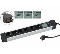 Multiprise 6 prises avec wattmètre et écran LCD [revolt]