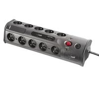 Multiprise multimédia avec interrupteur,10 prises et 2 ports USB [Revolt]