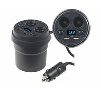Répartiteur allume-cigare 2x 12/24 V et 2x USB pour porte-gobelet