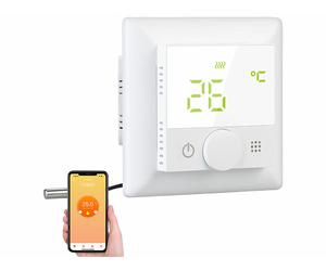 Revolt Thermostat connecté pour chauffage au sol avec capteur externe, blanc