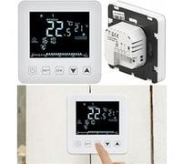 Thermostat mural pour plancher chauffant, LCD, touches tactiles, programmable [Revolt]