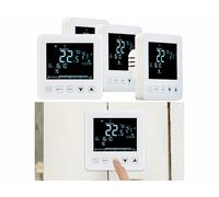 Revolt Thermostat mural pour plancher chauffant, LCD, touches tactiles, programmable - x4