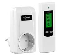 revolt Thermostats (Bricolage) - prise thermostat: thermostat à prise, pour appareils de chauffage et de climatisation, unité de contrôle mobile, portée max. 20 mètres (commutateur température)