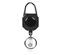 Revolter Keychain - Porte-carte d'identité de karabiner | Rouleau de carte d'identification tactile sans glissement avec rétractable | Carte d'identité d'identité d'identité