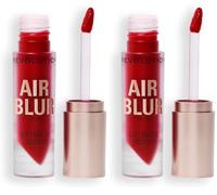 Revolution Air Blur Rouge à Lèvres Liquide Mat - Couleur longue tenue - Vegan & Cruelty-Free - Fiery Red - 3.5ml (Lot de 2)