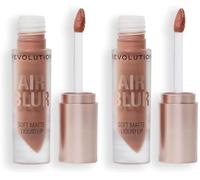 Revolution Air Blur Rouge à Lèvres Liquide Mat - Couleur longue tenue - Vegan & Cruelty-Free - Siren Brown Nude - 3.5ml (Lot de 2)