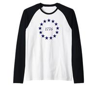 Révolution américaine 13 Colonies 1776 13 étoiles Manche Raglan