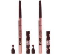 Revolution Beauty, Crayon Repulpant Pout Bomb, Longue Tenue, Forme & Hydrate avec Acide Hyaluronique & Vitamine E, Végan & Sans Cruauté, Brun Froid Espresso (Lot de 2)