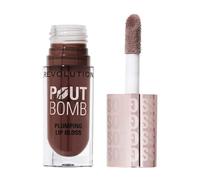 Revolution Beauty, Pout Bomb Gloss Repulpant, Brillance Intense pour des Lèvres Pulpeuses avec Acide Hyaluronique & Peptides, Végan & Sans Cruauté, Espresso Cool Nude & Brown