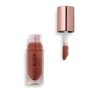 Revolution Beauty, Pout Bomb Gloss Repulpant, Brillance Intense pour des Lèvres Pulpeuses avec Acide Hyaluronique & Peptides, Végan & Sans Cruauté, Cookie Deep Nude
