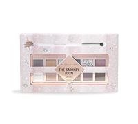 Revolution Beauty The Rebel Icon Palette Cadeau, Coffret Palette Smokey Icon & Pinceau Mélangeur, Végan & Sans Cruauté