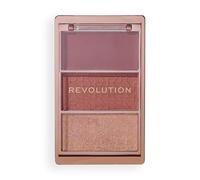 Revolution, Blush Icon Palette (Aura Points Rose), Palette de Blush Crème et Poudre Compacte, Haute Pigmentation, 3 Teintes, Aura Points Rose, Vegan et Non Testée sur les Animaux