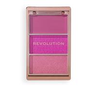 Revolution, Blush Icon Palette (Hot Pink Flag), Palette de Blush Crème et Poudre Compacte, Haute Pigmentation, 3 Teintes, Hot Pink Flag, Vegan et Non Testée sur les Animaux